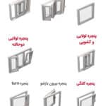 انواع پنجره دوجداره (5 نوع بازشو درب و پنجره)